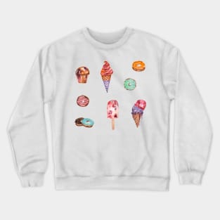 Dessert ice cream set Crewneck Sweatshirt